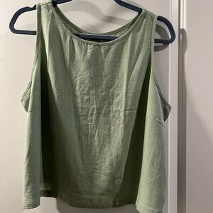 Green Sleeveless Women's Top